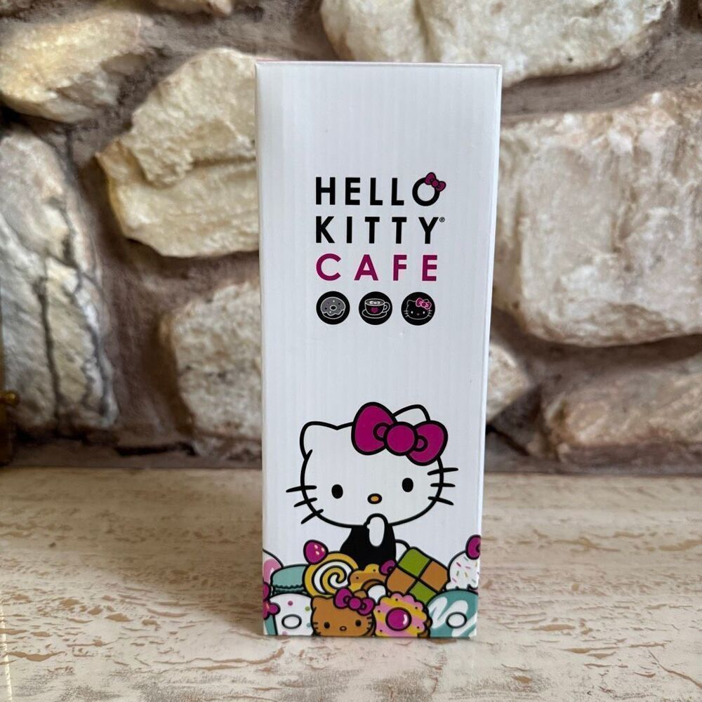 NIB Hello Kitty Cafe truck stainless steel  thermal bottle retired print 2017 sm